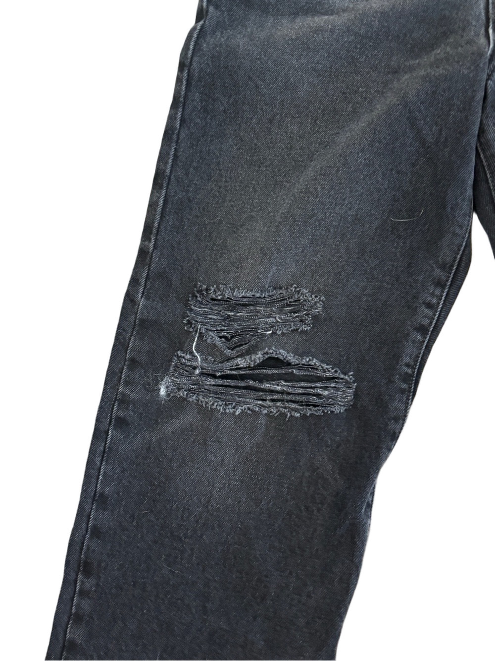 Levi's Black Ribcage Distressed Straight Leg Jeans Size 27 - Picture 6 of 10